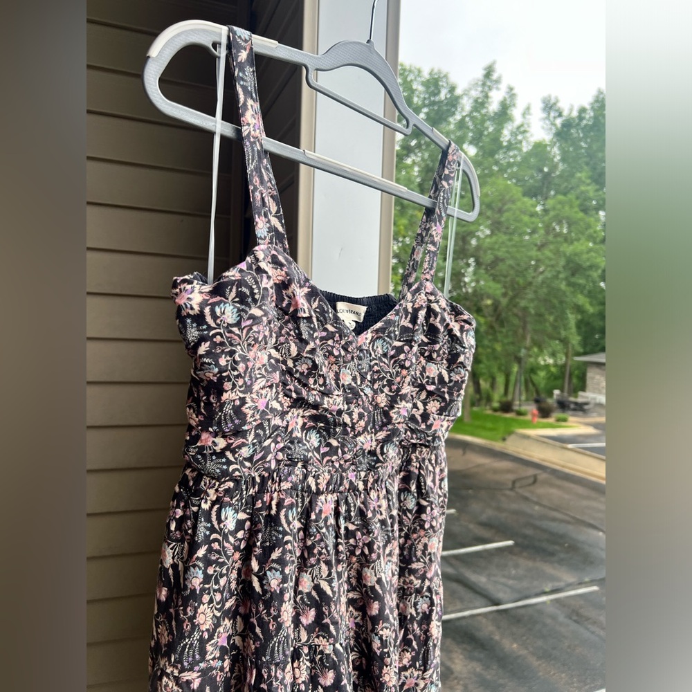 🆕 Lucky Brand Smocked Floral Boho Cottagecore Mini Sundress - Size M L - Picture 7 of 17